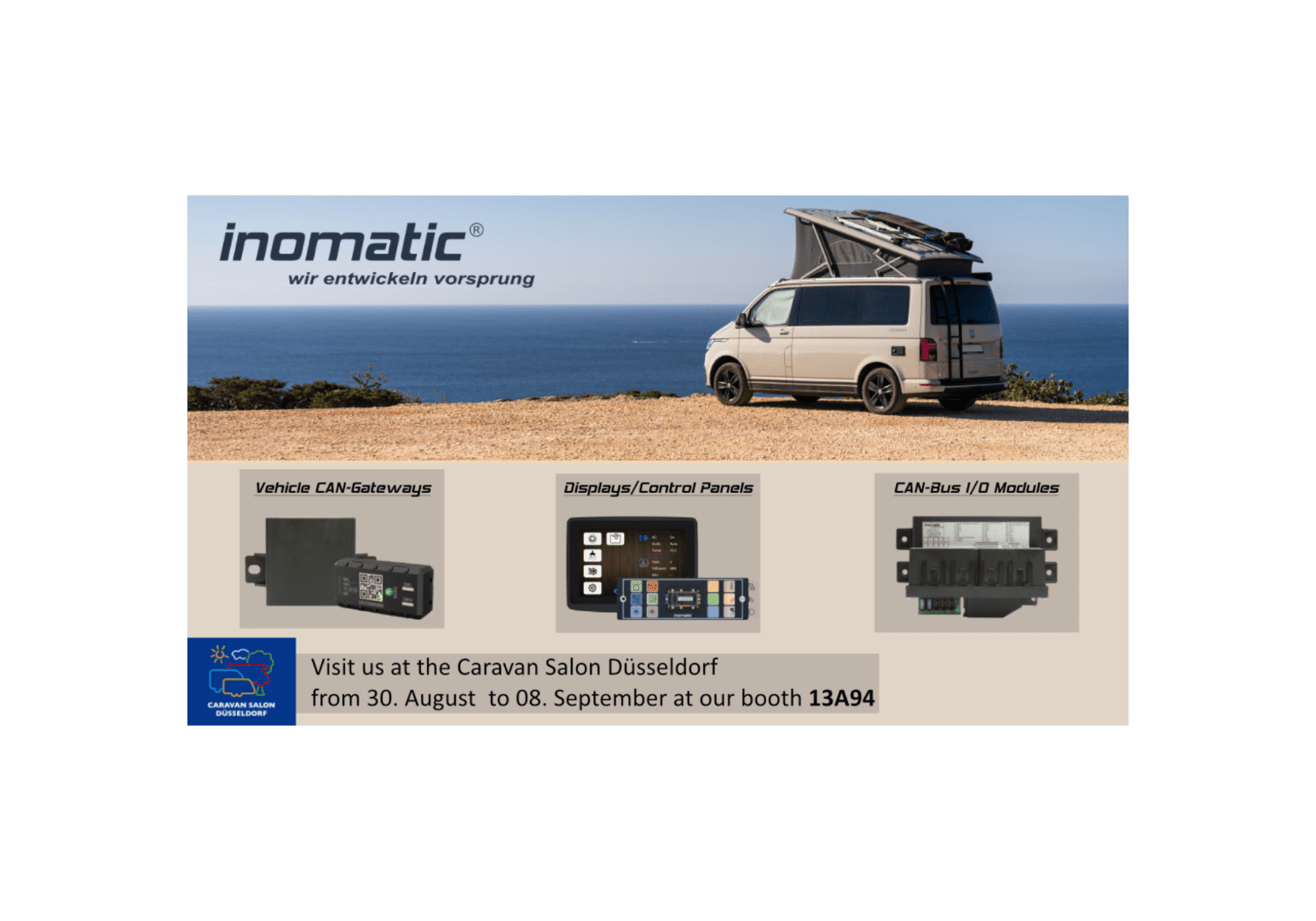 Caravan Salon Düsseldorf, inomatic GmbH, Elektronik Camper Wohnmobil u